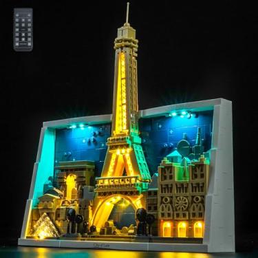 Imagem de LocoLee Kit de luzes compatível com Lego 21064 Paris – Cidade do Amor – Sem luzes apenas modelo, acessórios de iluminação LED compatíveis com Lego 21064 Paris City Love (versão RC)