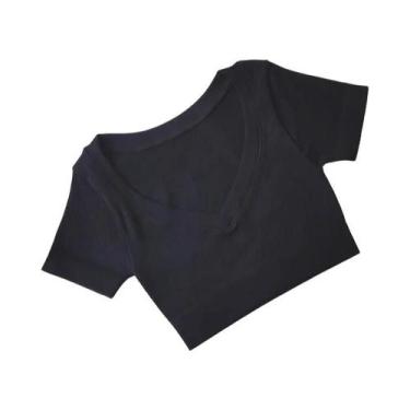 Imagem de Camisetas De Yoga Sem Costura Com Decote Em V Profundo Para Mulheres, 