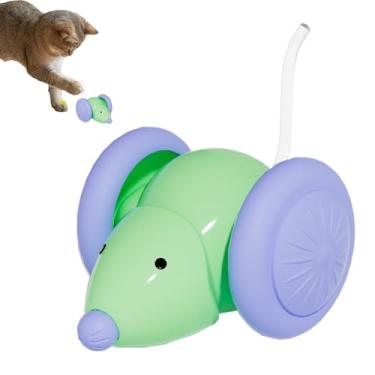 Imagem de Brinquedos inteligentes para gatos – brinquedo de diversão recarregável por USB | inteligente de prevenção de obstáculos, brinquedo eletrônico para gatos em movimento para gatinhos ativos ou