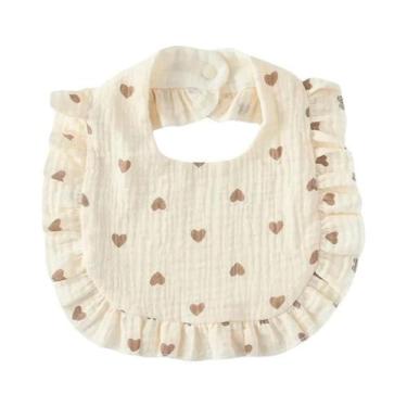 Imagem de Babador De Algodão Floral Com Babados Estilo Coreano, Toalha Macia Par