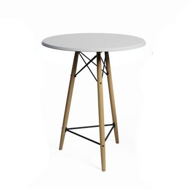 Imagem de Mesa Eames Eiffel Bistrô De Madeira 60Cm Branco