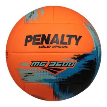 Imagem de Bola Vôlei Penalty MG 3600 XXV - Laranja e Azul Único, Laranja, Azul, 