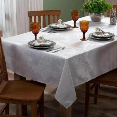 Imagem de Toalha Jacquard 4 Lugares Baroni Decor 1,40x1,40 Tecido Premium, Cinza