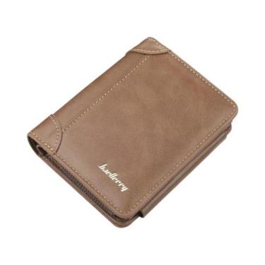 Imagem de Carteira Curta Masculina Em Couro PU Com Bloqueio RFID E Personalizaçã