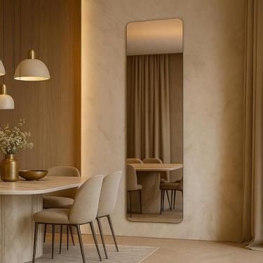 Imagem de Espelho Lapidado Retangular 150x40cm Vidro 3mm Corpo Inteiro - LOPAZZI