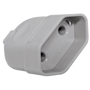 Imagem de Plugue Femea 2p 10a 250v Cinza Tramontina Plugue Fêmea Cinza 2p De 250 Volts E 10 Ampères - 57401152 -tramontina