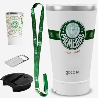Imagem de KIT Copo Térmico GOCASE Vibe 470ml do PALMEIRAS com tampa e abridor e 