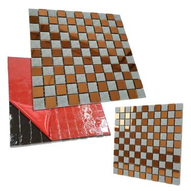 Imagem de Pastilha De Vidro Adesiva Para Parede Cozinha Banheiro Lavabo Sala Decorativa Facil Aplicacao Moderna Requintado Reforma