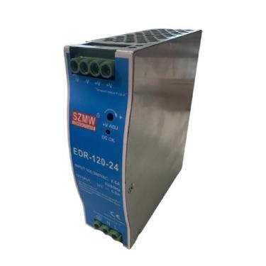 Imagem de Fonte Chaveada 24V 5A 120W Proteção Curto EDR-120-24 - ATMX