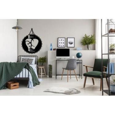 Imagem de Adesivo de parede  boxe, luta - Ambiente dekorado, 70cm, preto