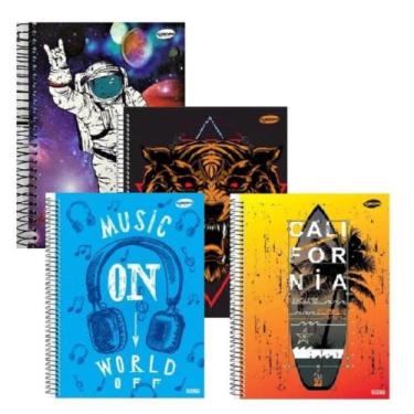 Imagem de Caderno Escolar Universitário Espiral 400 Folhas Kbom - São Domingos