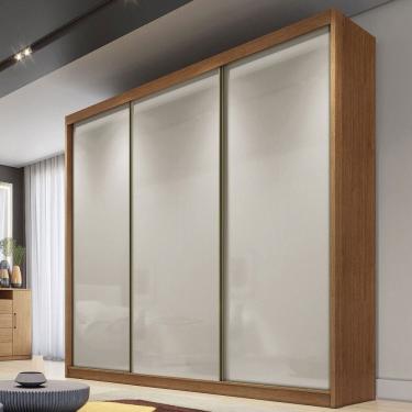 Imagem de Guarda-Roupa Casal Maestrazza 3 Portas 8 Gavetas 100% Mdf Cumaru/Marrom Claro - Pnr Móveis