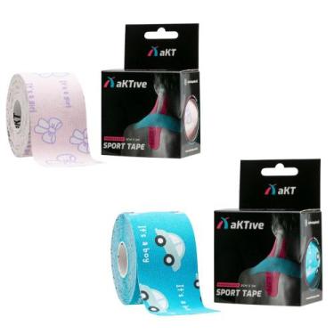 Imagem de Combo 2 Fitas Tapping Bandagem 5x5cm Girl e Boy - Aktive