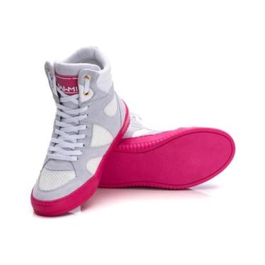 Imagem de Tênis Academia Bota Botinha Sneaker Feminino Cano Alto Fitness Couro L