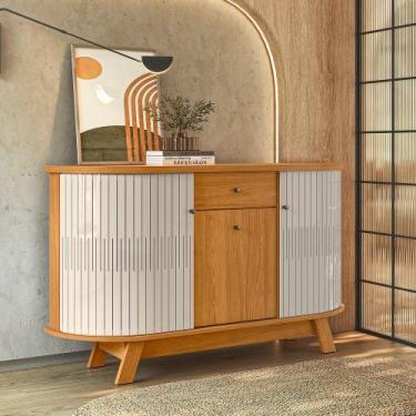 Imagem de Buffet Aparador Balcão 2 Portas Curvo 1 Gaveta Monza - Madetec