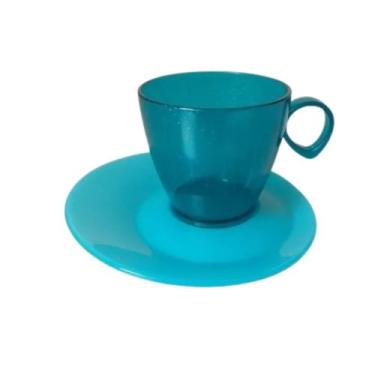 Imagem de Xícara Tupperware Design Policarbonato 180ml Tropical com Glitter