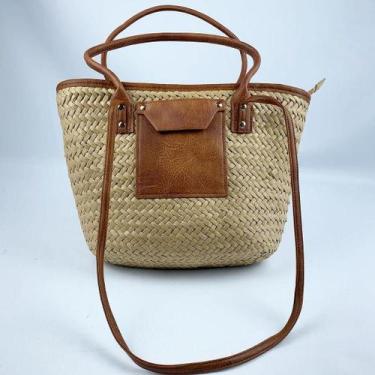 Imagem de Bolsa Feminina De Palha Grande Bolsa De Ombro Tiracolo Piscina Verão -