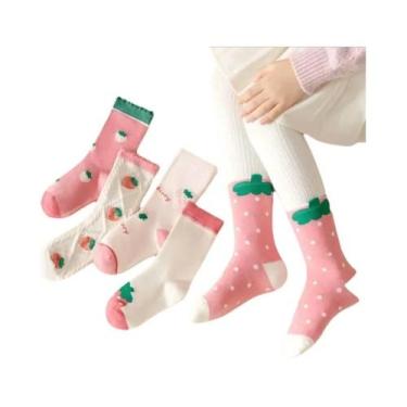 Imagem de Meias De Algodão Para Crianças Com Antiderrapante, 5 Pares Para Todas 