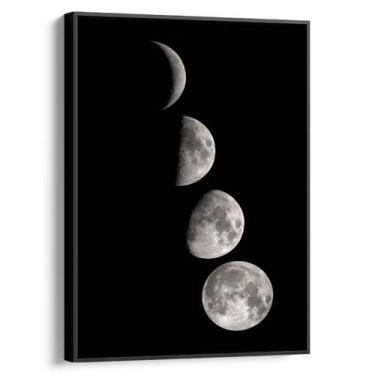 Imagem de Quadro decorativo Fases da Lua Ascendente - Art Canvas, 60 x 40 cm, Pr