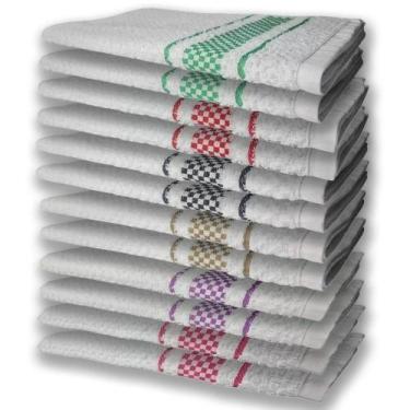 Imagem de 12 Panos De Prato Atoalhado Felpudo Rs+rx+mr+pr+vm+vd - TOALHAS SHOW