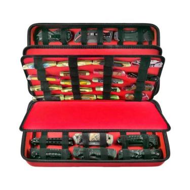 Imagem de Estojo Organizador Dobrável Para 66+ Canivetes De Bolso, Suporte Para 