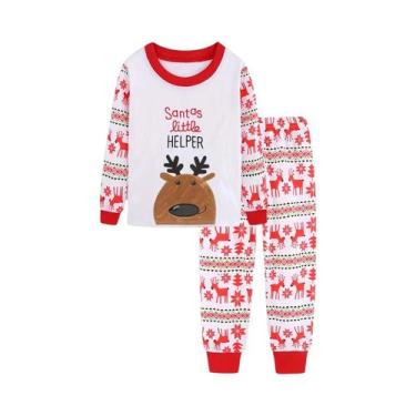 Imagem de Conjunto De Pijamas De Natal Para Meninos Com Estampa De Desenhos Anim