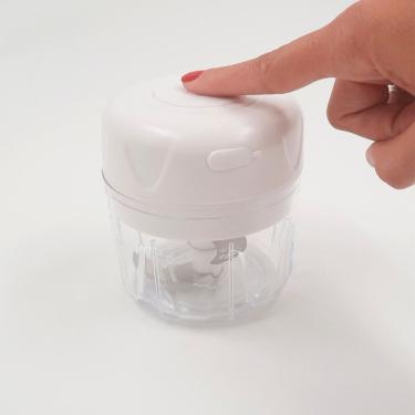 Imagem de Cortador De Alho E Triturador De Frutas Eletrico 250ml Usb Branco