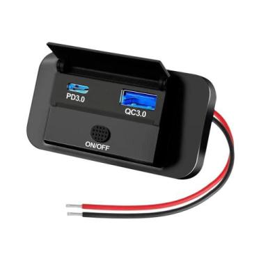 Imagem de Adaptador USB 12/24V Para Carro, Tomada De Carregamento Rápido Para Ôn