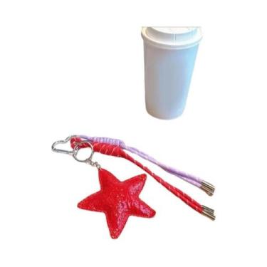 Imagem de Chaveiro De Couro PU Com Estrela-do-mar Fofa, Pingente De Bolsa Com Co