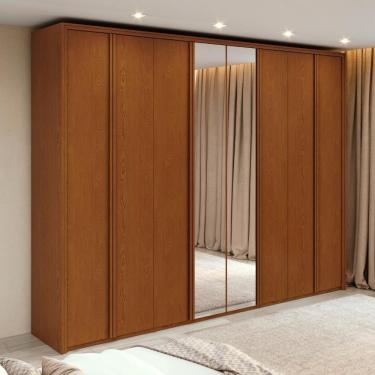 Imagem de Guarda-roupa Casal 100% Mdf 8 Portas Easy Glow Com Espelhos