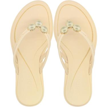 Imagem de Tamanco de Dedo Rasteiro Grendha Origens Apliques Feminino