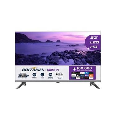 Imagem de Smart TV 32" HD Britânia B32KRA Roku TV Wi-Fi Dolby Audio