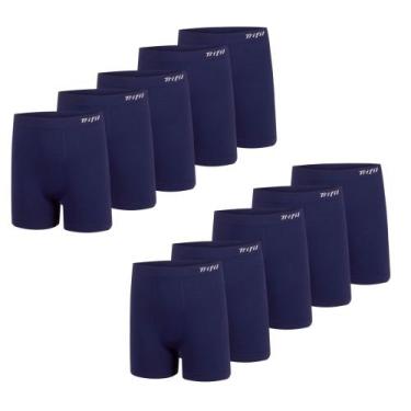 Imagem de Kit 10 Cueca Boxer Box Plus Size Trifil Sem Costura Microfibra Origina