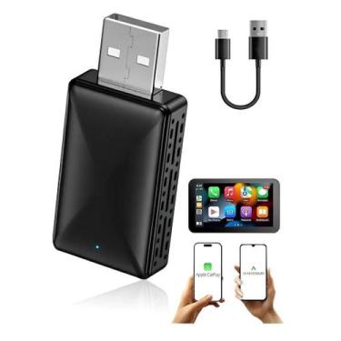 Imagem de Adaptador CarPlay e Android Auto Sem Fio USB Plug & Play - First Optio