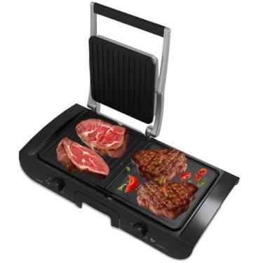 Imagem de Grill e Chapa Jumbo Familia Philco 7 Níveis de temperatura 1500W, Pret