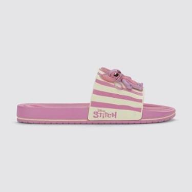 Imagem de Chinelo Stitch Angel Mania Plus Listrado Infantil Disney Slide Gaspea Grendene Kids-Uni...