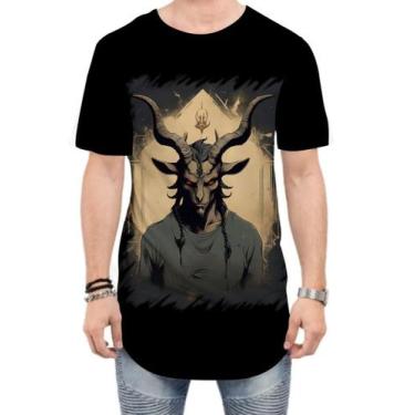 Imagem de Camiseta Longline Bafomé Vintage Pentagrama 6 - Kasubeck Store®, G