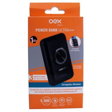 Imagem de Power Bank Ultra 5000MAH Wireless OEX Enjoy PB307 Preto