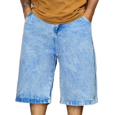 Imagem de Bermuda Jeans Jorts Trip Side Bordado Azul Lavado BJ01-Masculino