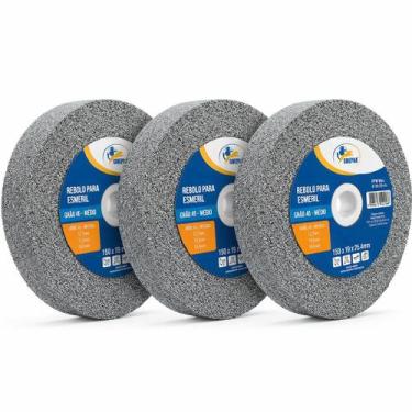 Imagem de 3 Unidades Rebolo P/Esmeril 150x19x25.4 G46 Medio Guepar