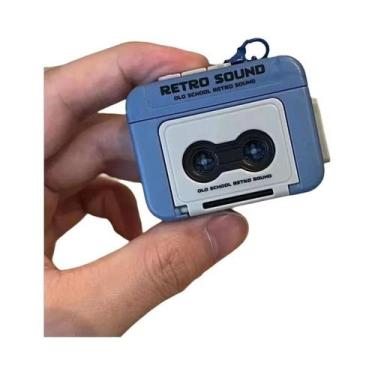Imagem de Caixa De Música Retrô Mini Portátil Com Gravador De Som, Chaveiro De D