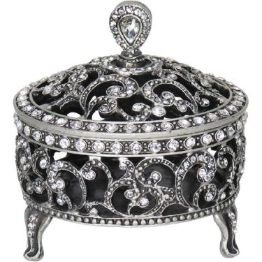 Imagem de PORTA JOIAS HOME&CO RELIQUE METAL 7x8x8cm PRATA