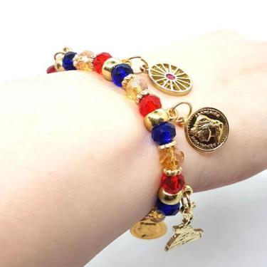 Imagem de Pulseira Feminina da Santa Sara Padroeira Cigana Ajustável - Mandala