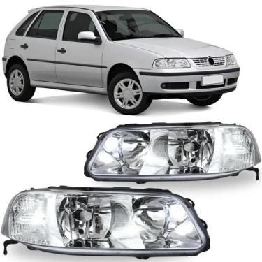 Imagem de Par farol gol 1999 00 01 02 03 04 2005 g3 cromado foco duplo - BBS