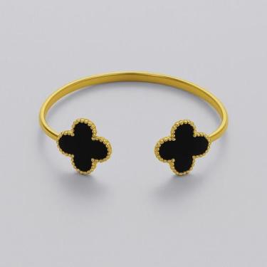 Imagem de Bracelete 2 Trevo 12mm - Ancia Jias e Semijoias, Cor única, UNI