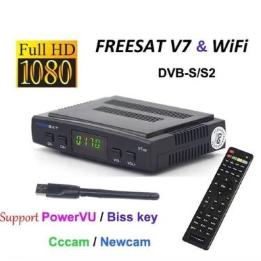 Imagem de Receptor de Satélite Freesat V7 HD Full 1080P com USB WiFi DVB-S2 HD