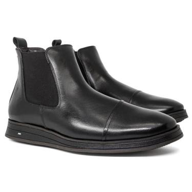 Imagem de Bota Social Chelsea Jota Pe Air Bag Morgan Boot Couro Elástico Masculi