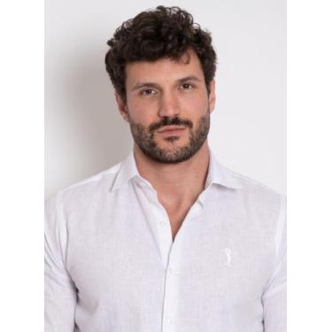 Imagem de Camisa Linho Aleatory Manga Longa True Branca, Branco, GG