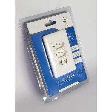 Imagem de Tomada Com Usb Parede Dupla Bivolt C/USB - Ys