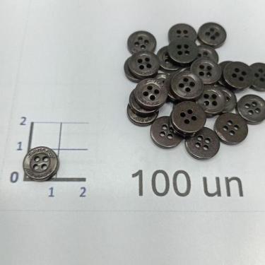 Imagem de Botões Chumbo 11mm 4 Furos Brilho 50Un 100Un 200Un confecção camisas a